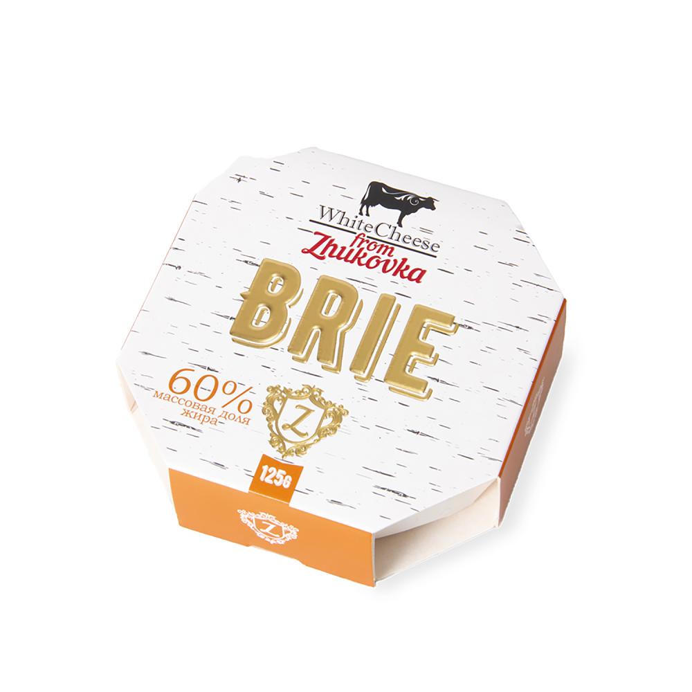 БЗМЖ СЫР БРИ WHITE CHEESE FROM ZHUKOVKA 125 ГР 60%  БЕРЕСТА