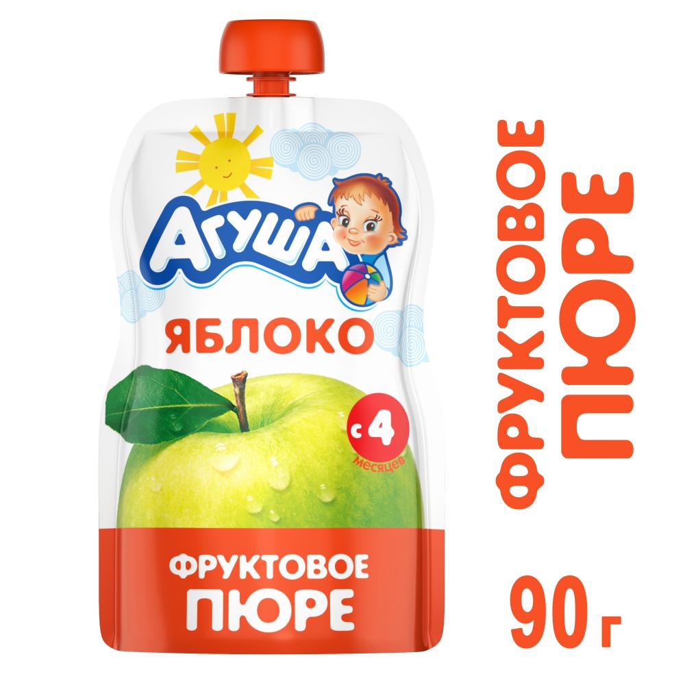 ПЮРЕ АГУША 90ГР ФРУКТОВОЕ ЯБЛОКО ПАУЧ-ПАК